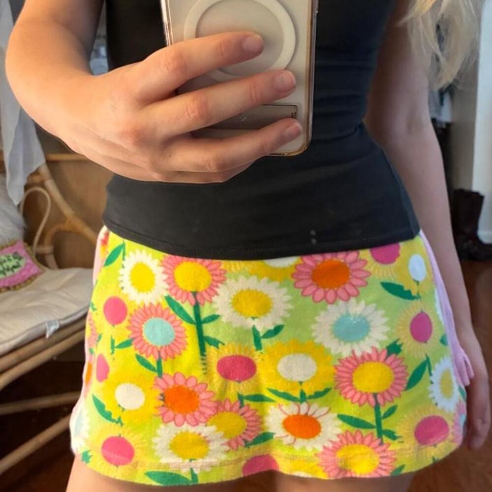Vintage lilly pulitzer teri cloth mini skirt